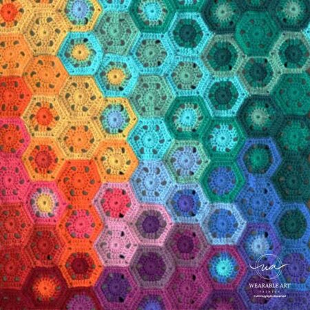 Crochet Hexagons Macro Cotton Modal Scarf
