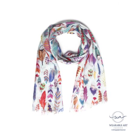 Freedom Feathers Cotton Modal Scarf