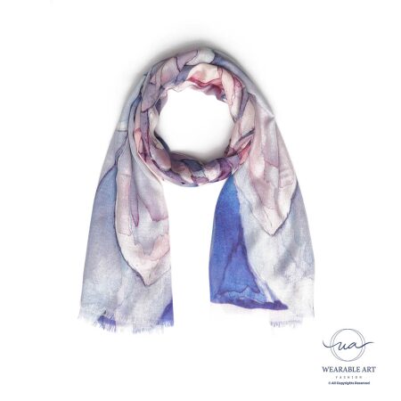 Lilac Water Lily Cotton Modal Scarf