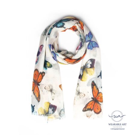 The Flight Of The Butterflies Cotton Modal Scarf