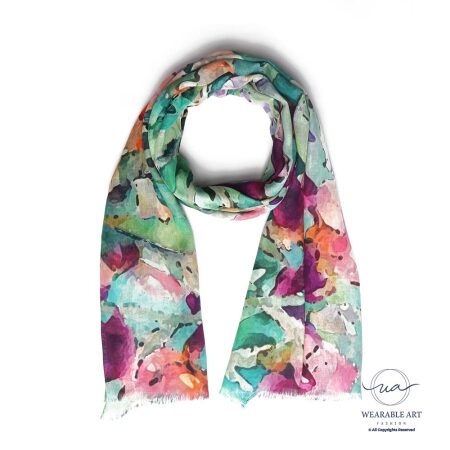 Tropical Orchids Cotton Modal Scarf