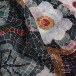 Venetian Art Deco Mosaic Macro Merino Silk Scarf